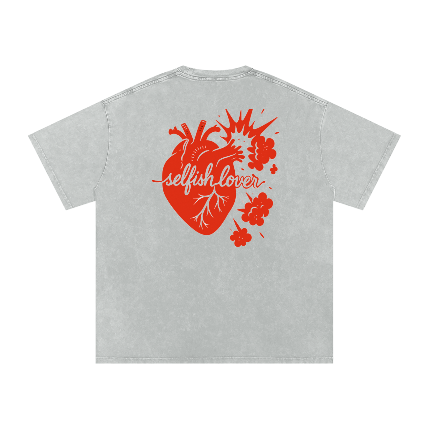 “Heart First” Acid Wash Tee