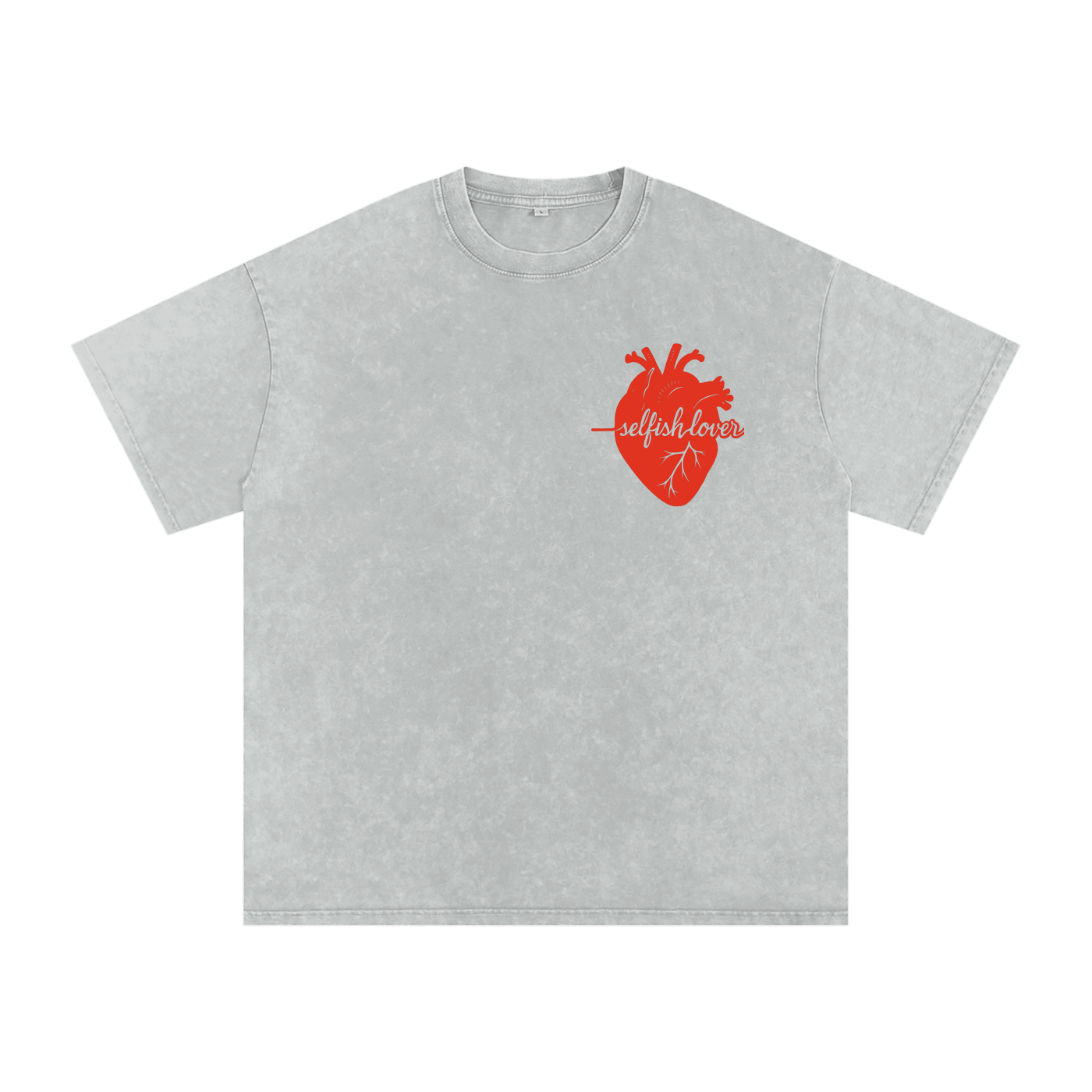 “Heart First” Acid Wash Tee