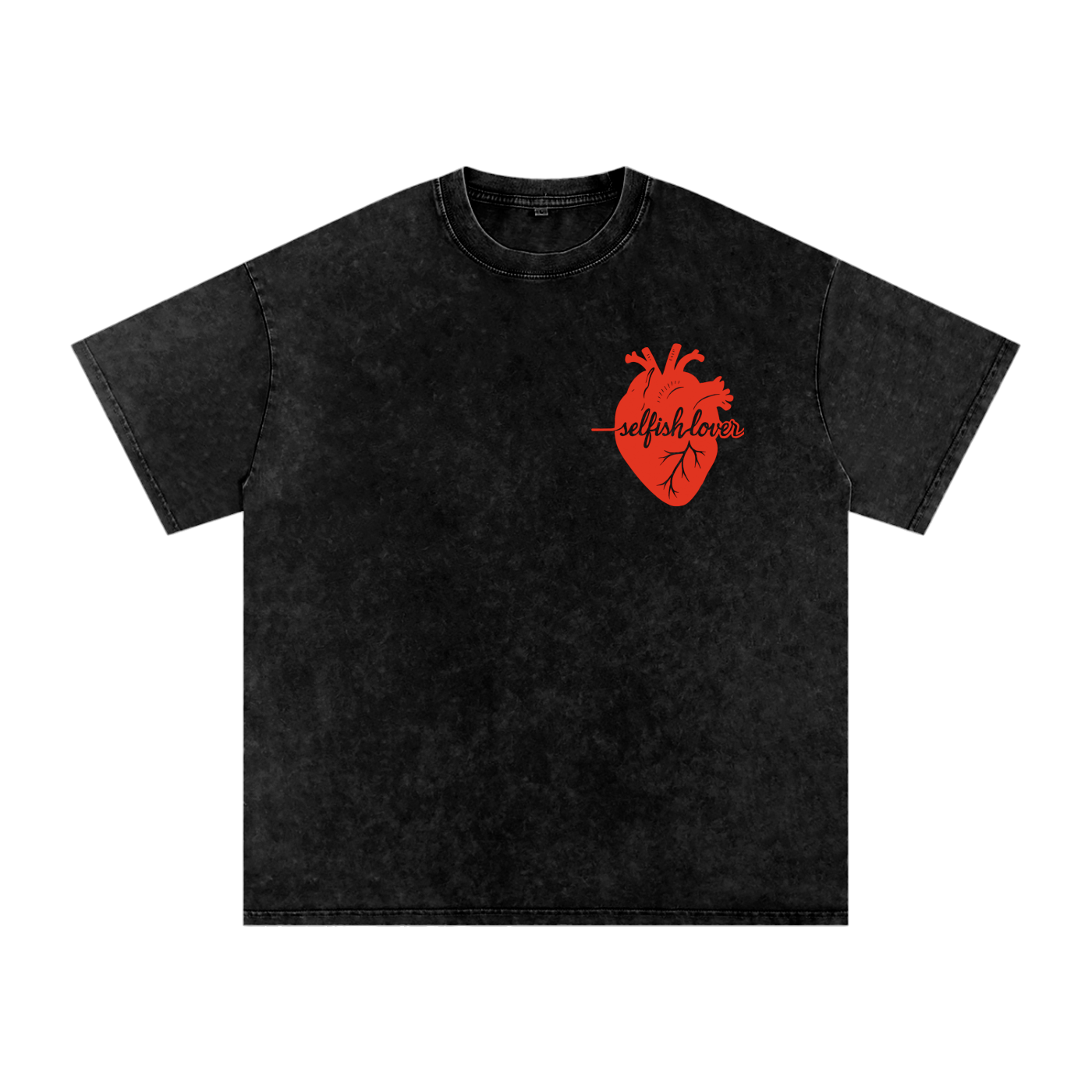 “Heart First” Acid Wash Tee